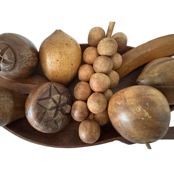 Alii Woods Honolulu Handcrafted Wooden Tray With 9 Exotic Fruits - Picture 4 of 8